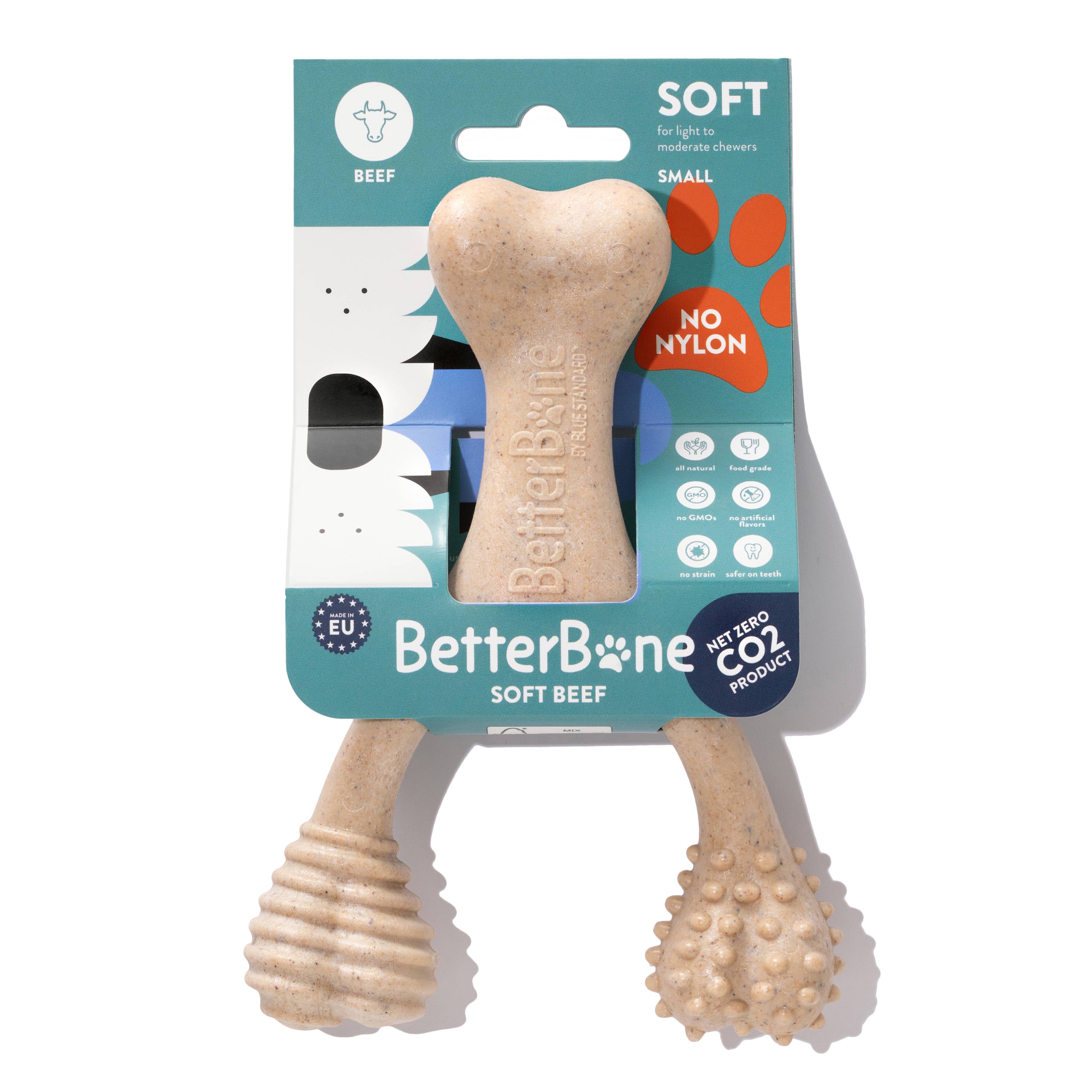 BetterBone SOFT Durability CHEW TOY: Natural Ingredients, Perfect for Teething Puppies, Senior Dogs & Gentle Chewers